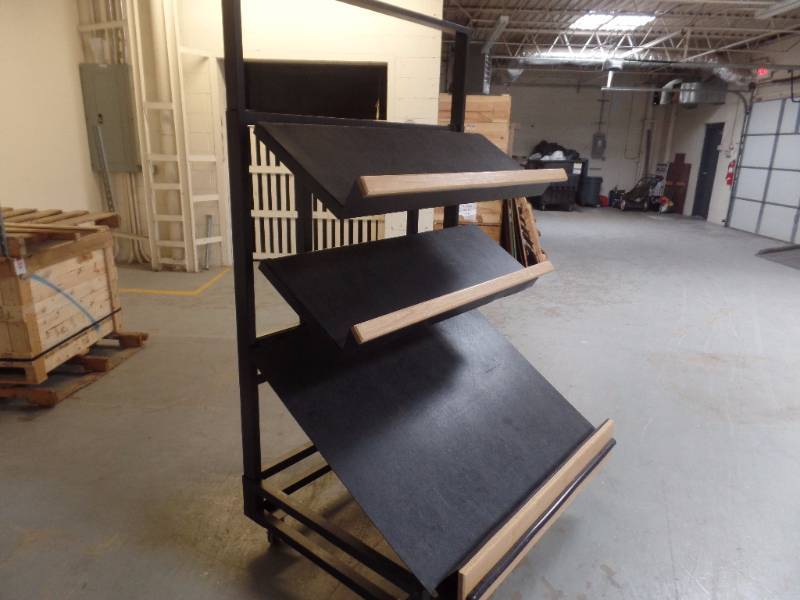 lot 430 image: MODERN ROLLING DISPLAY RACK