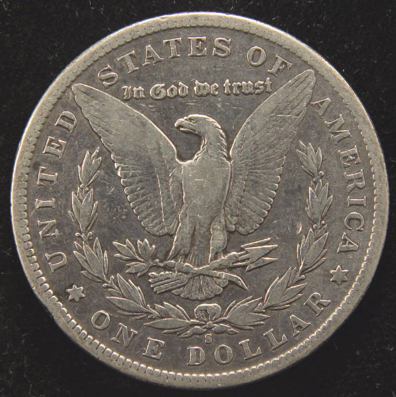 1887-S MORGAN SILVER DOLLAR VF DETAILS CLEANED