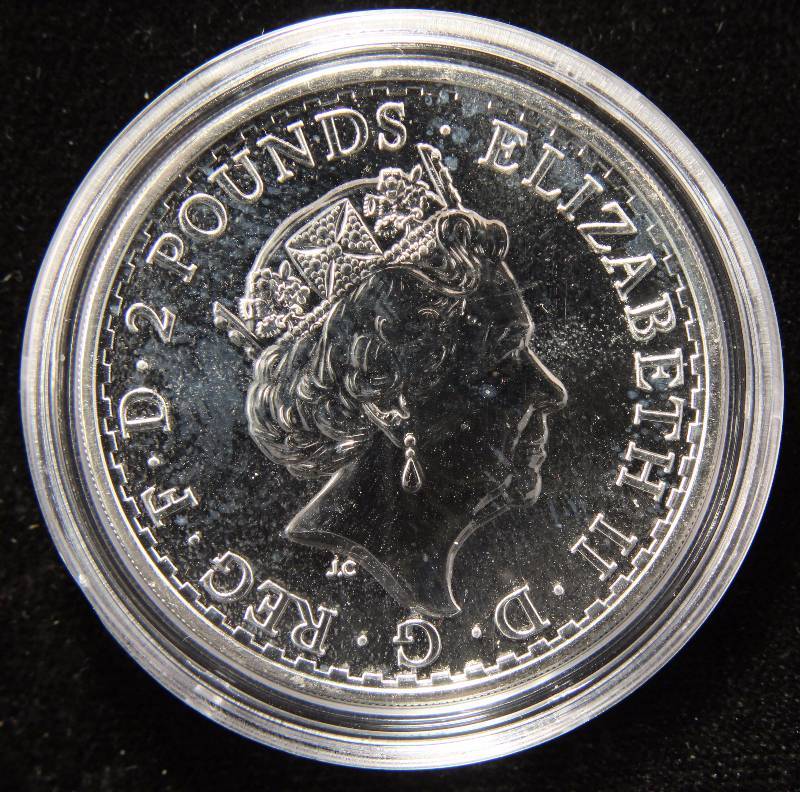 2016 BRITTANIA 1 TROY OZ. .999 FINE SILVER IN AIRTITE HOLDER