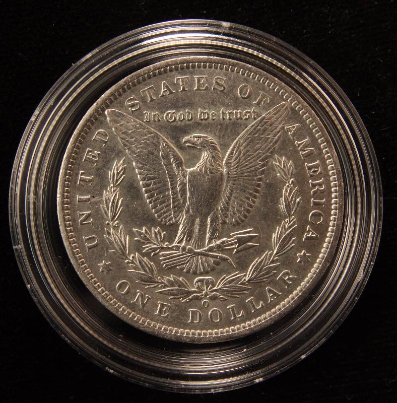 1891-O MORGAN SILVER DOLLAR AU IN AIRTITE HOLDER