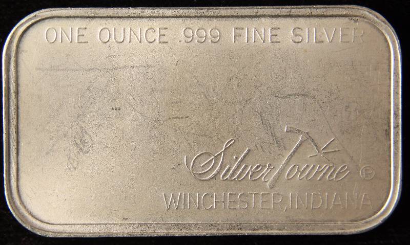 1 TROY OZ. .999 FINE SILVER BAR PROSPECTOR