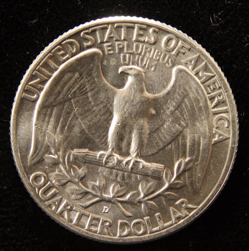 1964-D WASHINGTON SILVER QUARTER BU