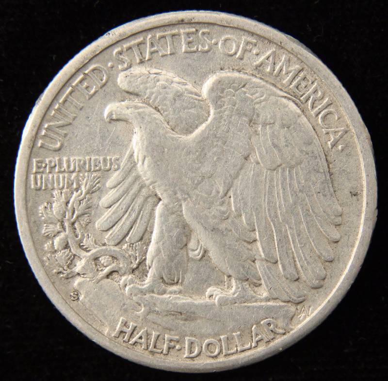 1945-S WALKING LIBERTY SILVER HALF DOLLAR XF