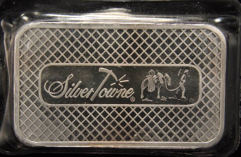 5 TROY Oz. .999 FINE SILVER BAR PROSPECTOR BY SILVERTOWNE SEALED