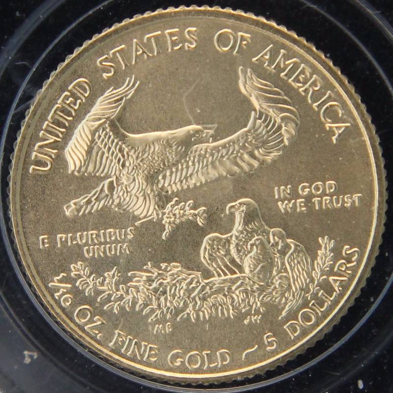 2009 AMERICAN $5 GOLD EAGLE 110th TROY OZ. .999 FINE GOLD IN AIRTITE HOLDER