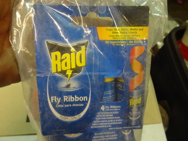 lot 65 image: NEW Qty 12 Packs Raid Fly Ribbons 4 per pack