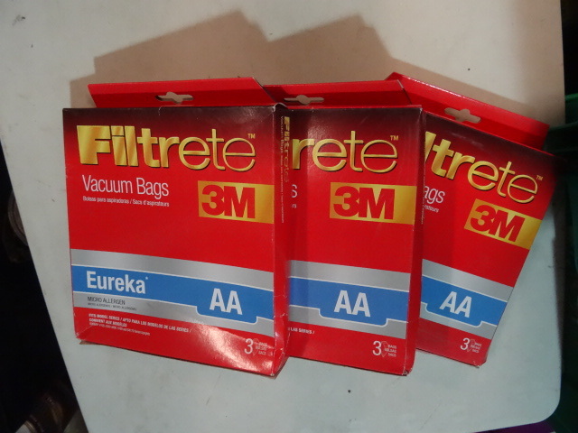 lot 67 image: NEW LOT Qty 3 Packs 3M Filtrete Vacuum Bags for Eureka AA