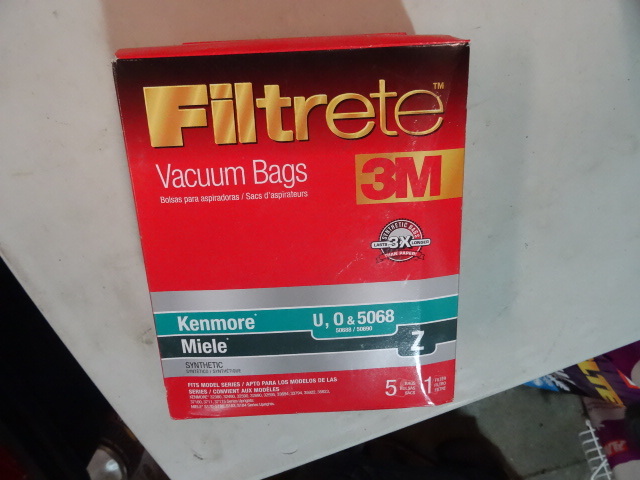 lot 72 image: NEW LOT Qty 2 Packs 3M Filtrete Vacuum Bags forKenmore U,O & 5068 and Miele Z