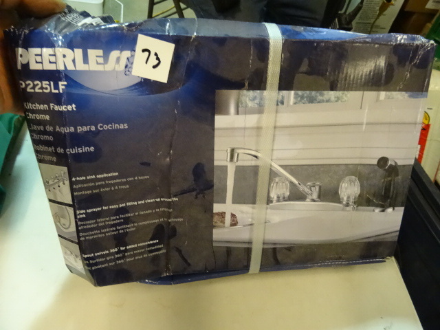 lot 73 image: NEW Peerless Kitchen Faucet, Chrome P225LF