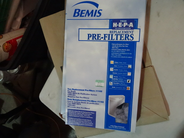 lot 81 image: NEW Qty 3 Bemis True Hepa PreFilters for No. 1102 Bemis Purifier 200-001 Retail $36