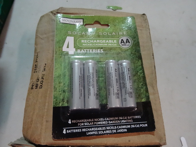 lot 85 image: NEW Lot Qty 6 Packs MoonRays AA Rechargeable Batteries 4 Batteries per pack 24 batteries total