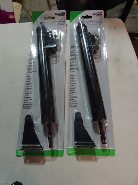 lot 116 image: NEW Qty 2 Storm Door Closers Black  Retail $30