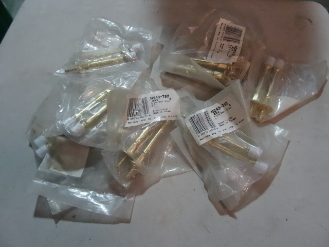 lot 142 image: NEW Lot Brass Door Stops  Approx 10 pcs  Retail $49