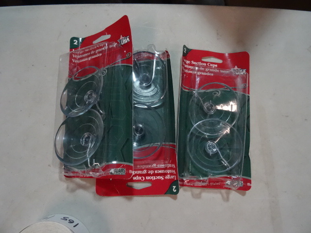 lot 164 image: NEW LOT Qty 6 Large Suction Cup Hangers