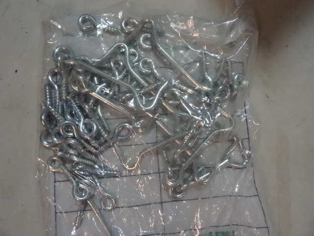 lot 165 image: NEW LARGE LOT Gate Latch Hooks and Eye Bolts  approx 3 in