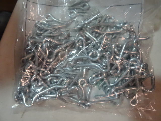 lot 166 image: NEW LARGE LOT Gate Latch Hooks and Eye Bolts  approx 2.5 in