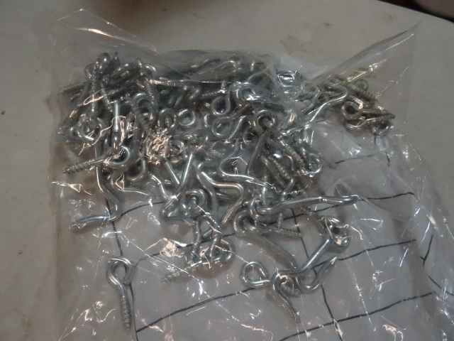 lot 167 image: NEW LARGE LOT Gate Latch Hooks and Eye Bolts  approx 2 in