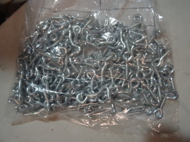 lot 168 image: NEW LARGE LOT Gate Latch Hooks and Eye Bolts  approx 1.25 in