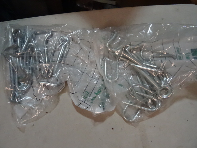 lot 169 image: NEW LARGE LOT Gate Latch Hooks and Eyelets  approx 4 & 5 in