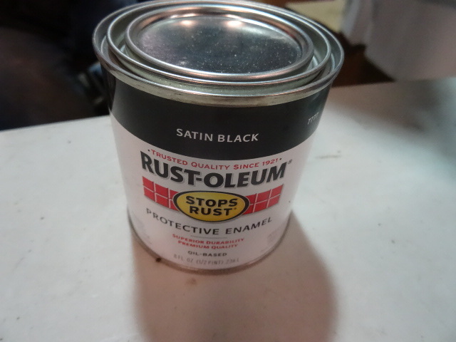 lot 171 image: NEW Qty 6 Cans RustOleum Anti Rust Enamel Satin Black, 8 oz ea can