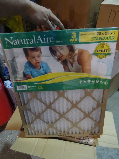 lot 176 image: NEW Case LOT Flanders 20x25x1 Pleated  Air Filters Qty 12 per case