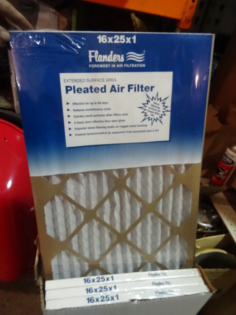 lot 178 image: NEW Case LOT Flanders 16x25x1 Pleated Air Filters Qty 12 per case
