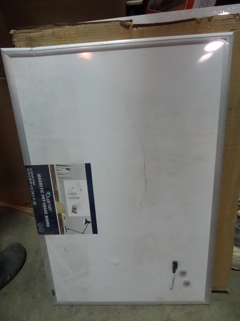 lot 183 image: NEW LOT Qty 6 Quartet Magnetic Dry Erase Boards 24x36 in All have slight dents
