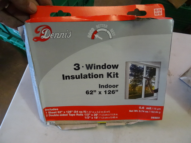 lot 24 image: NEW Lot Qty 5 Dennis 3 Window Insulation Kits 62x126 in  Retail $50
