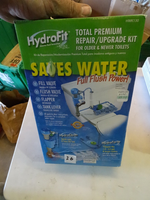 lot 26 image: NEW Hydrofit Total Premium Toilet Repair Kit  Retail $30