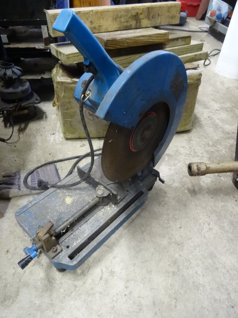 lot 21 image: Ryobi 14 Electric Chop Saw.