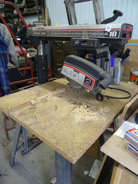 lot 23 image: Sears Craftsman 10 Radial Arm Saw.