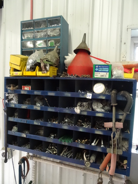 lot 27 image: Wall Mounted Nuts and Bolts Cabinet