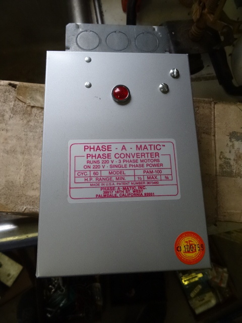 lot 28 image: Phase a Matic Phase Converter.