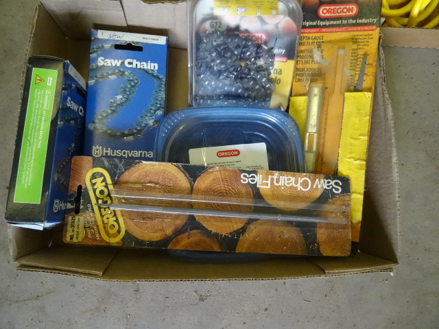 lot 126 image: Misc Chainsaw Chains and Saw Files