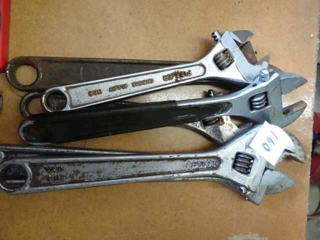 lot 160 image: 6 Adjustable Wrenches