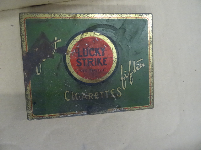 lot 233 image: Vintage Metal Lucky Strike Cigarette Tin