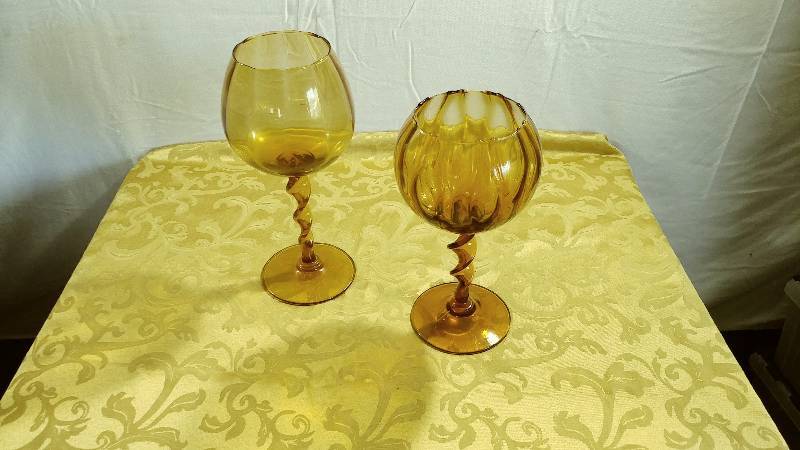 Amber Glass Vases