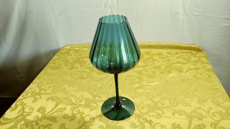 Teal Glass Vase