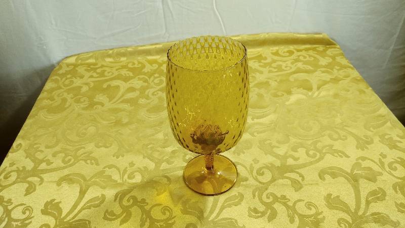 AmberOrange Glass Vase