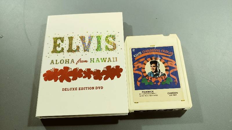 Elvis DVD and 8 Track Tape