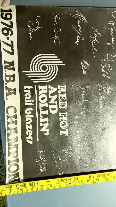 1976-77 NBA Championship Poster - Trailblazers