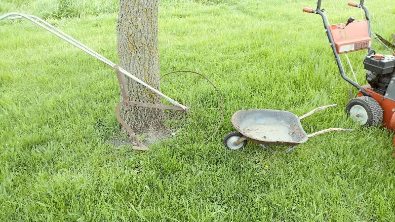 Plow and Wheel Barrow