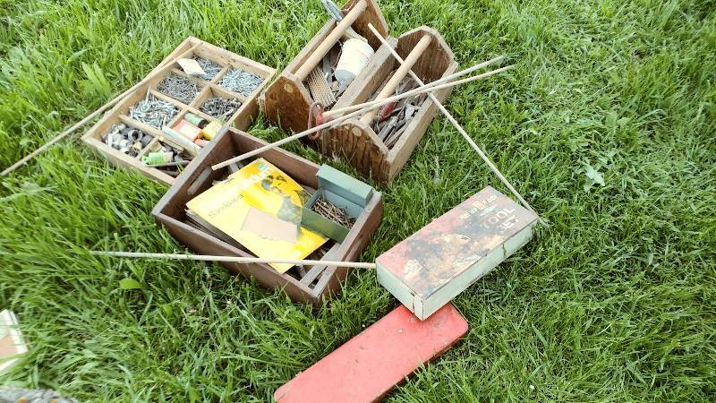 Tool Caddy, Boxes with Contents