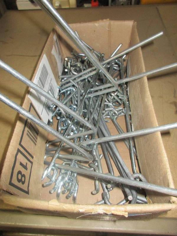 lot 20 image: 57 pieces peg board hangers