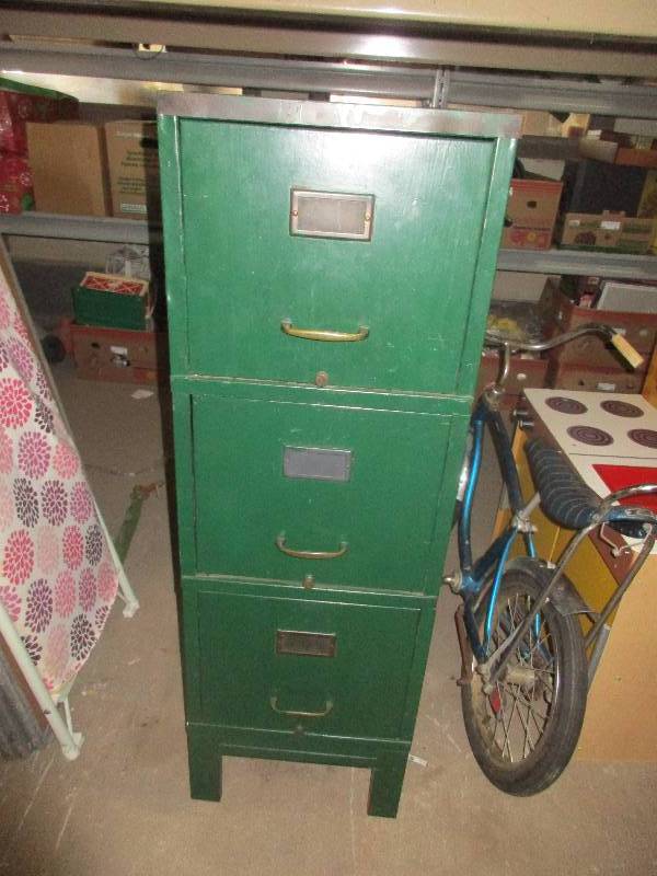 lot 24 image: vintage file cabinet