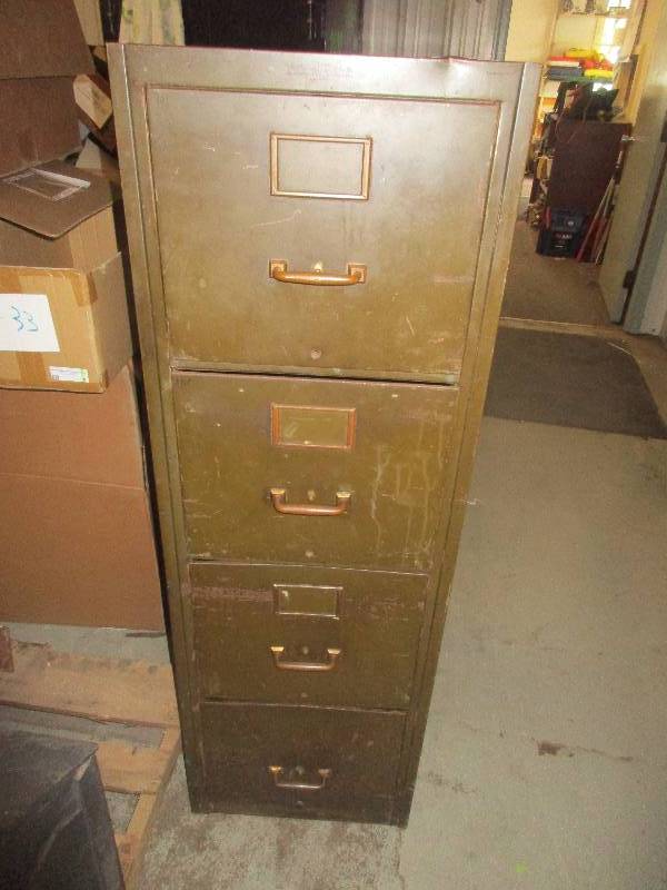 lot 25 image: vintage file cabinet