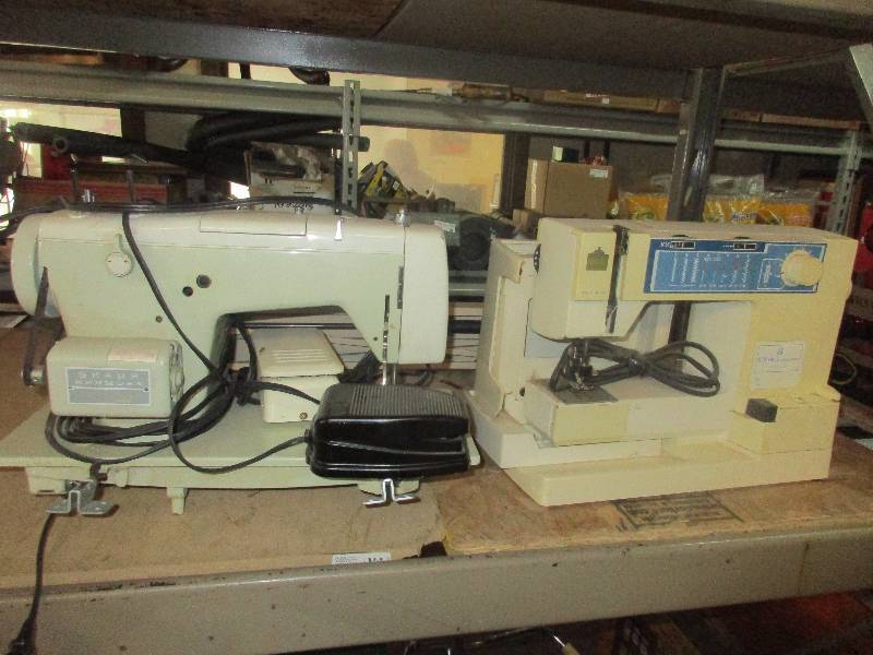lot 83 image: 2 sewing machines - 1 sears Kenmore and 1 - viking Husqvarna
