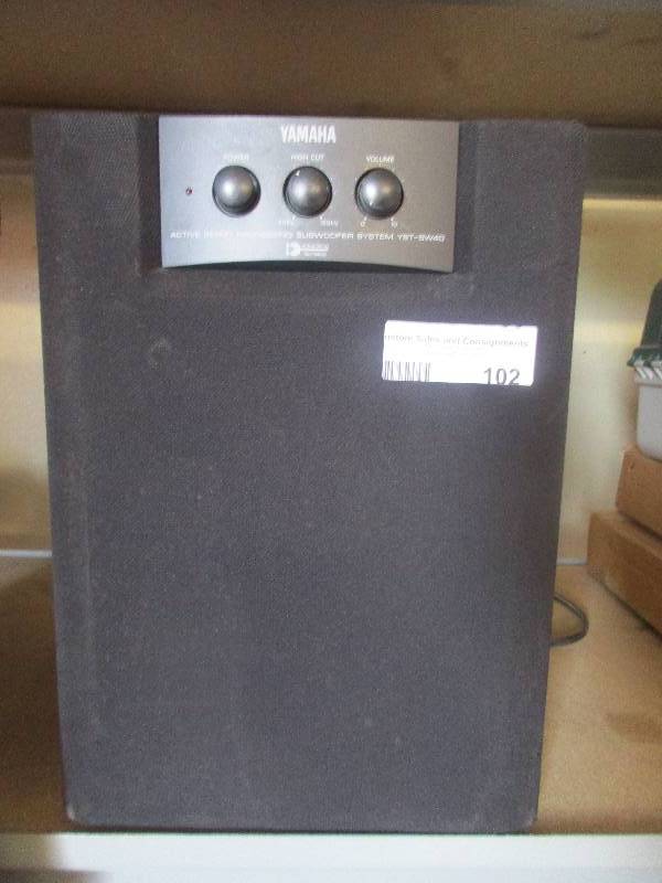 lot 102 image: Yamaha subwoofer YST-SW40