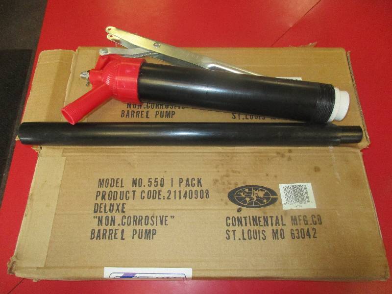 lot 103 image: 2 new barrel pumps - plastic - non corrosive