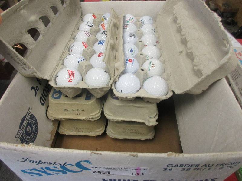 lot 133 image: 6 dozen assorted golf balls in great shape
